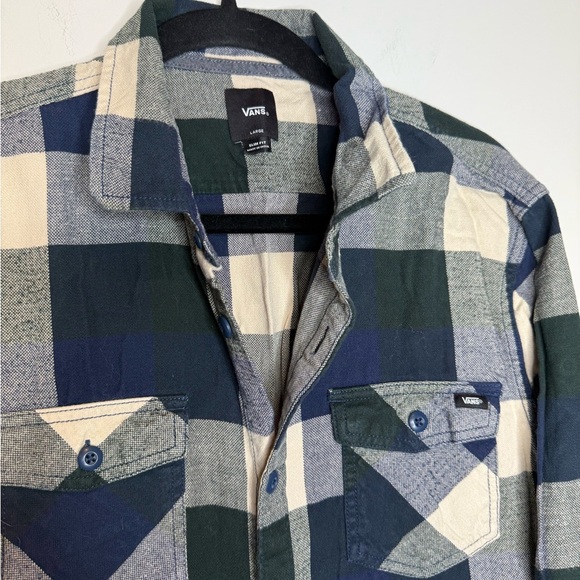 Vans Box checked flannel shirt in navy - Picture 9 of 14